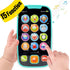 Toys for 1 Year Old Boy, 15 Functions Baby Toy Phone for 1+ Year Old, Baby Toys 12-18 Months, Cyan