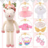 SUPERGFS 3 4 5 6 Unicorn Stuffed Animals Plush Ballerina Baby Doll with Doll Carrier Cloth Accessories Ballet Shoes