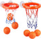 2 Pack Fun Basketball Hoop with Heavy Duty Suction Cups, Bathtub Shooting Game Toy Set with 6 Balls for Kids