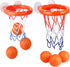 2 Pack Fun Basketball Hoop with Heavy Duty Suction Cups, Bathtub Shooting Game Toy Set with 6 Balls for Kids