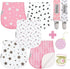 5-Pack 19 9 2 Dodo Babies Baby Burp Cloths - Soft & Absorbent Baby Spitup Cloths - Contoured Shape for Infant