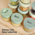 KeaBabies 6pk 4oz Glass Baby Food Containers - Leak-Proof, Microwavable Small Baby Glass Jars with Lids (Sage)