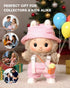 Set 6.69''/17cm Clothes for Labubu Clothes (NO Doll) fit Doll Clothes, Premium Outfit with Accessories, Pink-Popcorn
