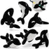 Tezituor 6 Pcs Orca Stuffed Animals, 10 Soft Orca Whale Plush Toy