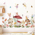 wondever Woodland Mushroom Wall Decals Fairy Butterfly Forest Peel and Stick Wall