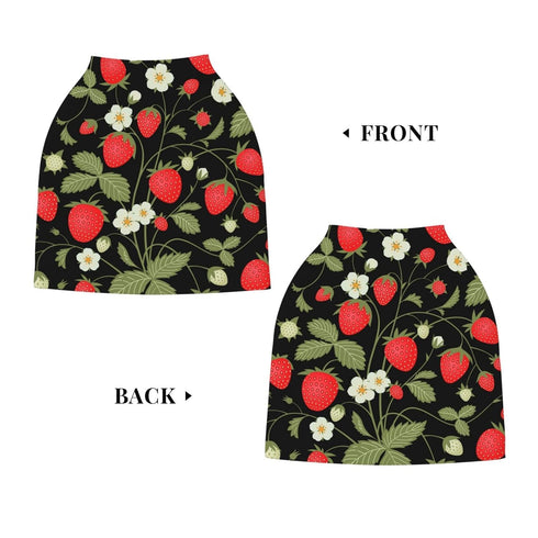 Schgap Strawberries Car Seat Covers Canopy for Baby, Soft Stroller Cover Nursing Cover Breastfeeding Baby Carrier