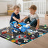 CUTE STONE Toy Airplane with Lights & Sounds, Friction Powered Plane Toy with Mini Cars for Kids, Great Gift for Boys