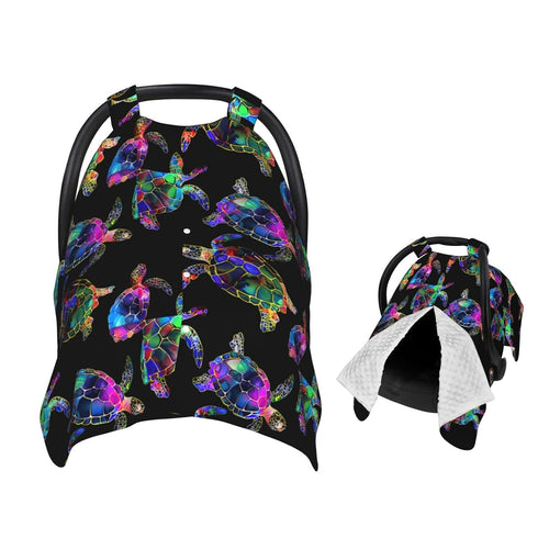Sea Turtle Baby Car Seat Canopy Nursing for Breastfeeding Multi-Use Infant Stretchy
