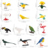 ONEST 13 Pieces Mini Bird Figurines Playset Hand Painted Tiny Birds Realistic Detailed Resin Bird Figures Toys Small Bird Figurines for Kids Adults