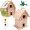 DIY Wooden Birdhouse Painting Kit for Kids - Build Your Own Bird Houses Set with Paints & Brushes