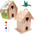 DIY Wooden Birdhouse Painting Kit for Kids - Build Your Own Bird Houses Set with Paints & Brushes