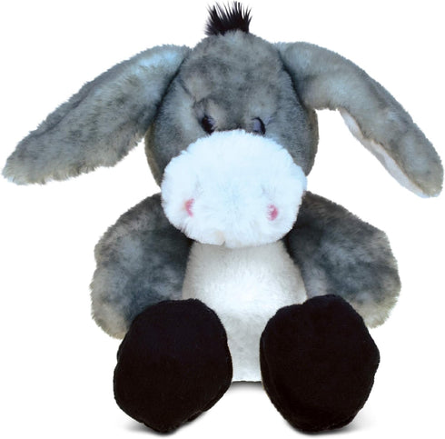DolliBu Plush Donkey Stuffed Animal - Soft Plush Huggable Grey Donkey Toy, 9 Inches