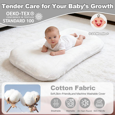 Meindoovm 0-24 Tummy Infant Support Cushion - Baby Support Cushion for Newborn, Months, Portable Time Mat for Home