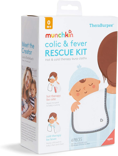 Munchkin TheraBurpee Colic & Fever Relief Kit with Hot & Cold Therapy Burp Cloths