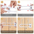4 Pack U-Shaped Sliding Cabinet Locks, Adjustable Baby Proof Clips for Home Cabinets and Doors