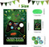 Pin The Button on The Video Game Party Game 32 Video Game Button Stickers Large Poster Video Game Birthday Party Decoration for Kids
