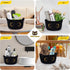Small Storage Basket, Black Cat Cotton Rope Baskets Woven Blasket for Nursery, Blanket Basket Organizer With Ears Baby Toy Storage Basket for Gifts Cat Dog Bin Toys 8.5×4.5 inches
