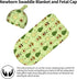 Cute Avocado Newborn Receiving Swaddle Blanket with Hat Set for Boy Girl Infant Shower Gift