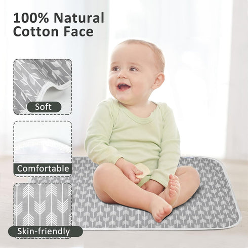 21 5/8" 31.5" Mat(Arrows1PCS) Baby Diaper Changing Pad, x Waterproof Changing Pad Liners - Reusable Soft and Absorbent