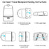 SINVICKO Backpack Car Seat Travel Bag,Padded Car Seats with Steel Cable Handle and Reflective Stripes, Large Durable