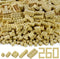 Feleph 260 Pieces Tan Bulk Bricks, Classic Building Creative Play Blocks Set Compatible with Major Brick Brands