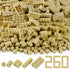 Feleph 260 Pieces Tan Bulk Bricks, Classic Building Creative Play Blocks Set Compatible with Major Brick Brands
