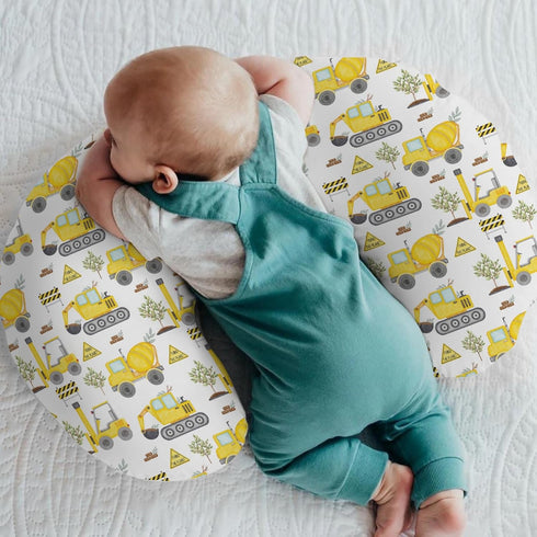 Construction Trucks Planting Baby Nursing Pillow Covers for Boy Girl Construction Digger Tractor Builder Trees Nursing