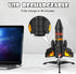 Ovaasy 200 8-12 Rocket Launcher for Kids, ft Self Launching Motorized Rocket Toy with LED and Safety Parachute Land