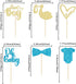 Gyufise 36 Pack Oh Baby Cupcake Toppers, It's a Boy Glitter Cake Picks for Baby Shower & Birthday Party Supplies