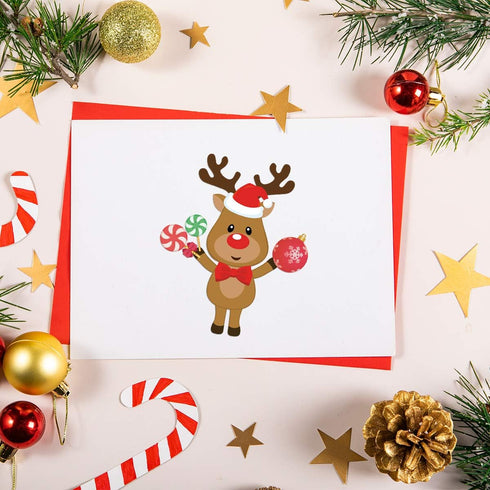 Ceiba Tree 48 Pcs Christmas Stickers, Make Your Own Sticker Sheets for Kids Home Classroom Party Favor