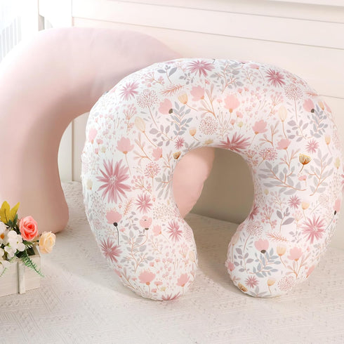 Nursing Pillow Covers & Baby Carseat Cover, Breastfeeding Pillow Cover & Infant Carseat Canopy for Baby Girls Boys
