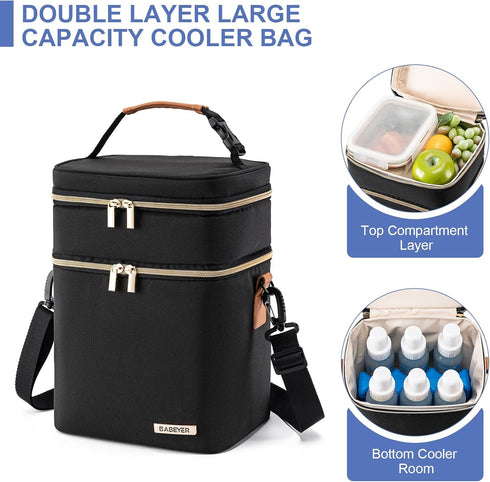 Pack 6 9 Breastmilk Cooler Bag with Ice Fits Baby Bottles Up to Ounce