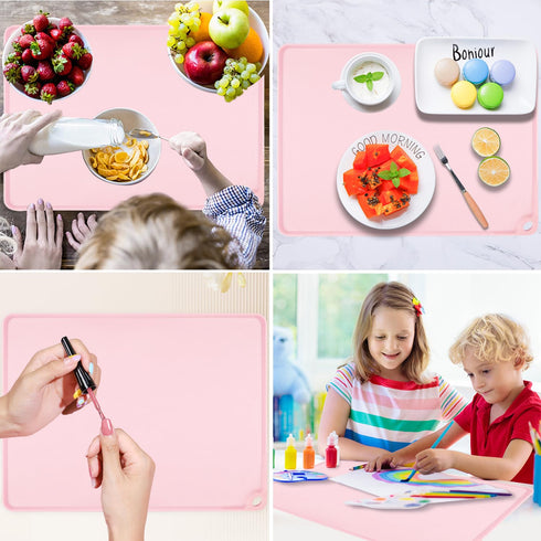 Kids Silicone Cloud Shape Non-Slip Placemat for Baby Toddlers, Portable Food Mat, BPA Free for High Chairs