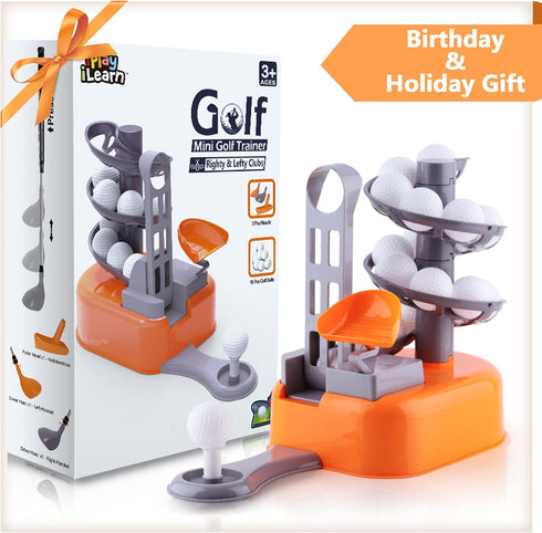 Set 3-5, 4 6 7 8 iPlay, iLearn Kids Golf Toys W/Left & Right Club Head, Boys Outdoor Sport Toy Age Toddler Indoor Golf