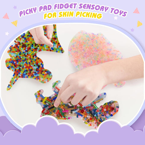 3Pcs Skin Picking Fidget Toy, Silicone Picking Pad, Sensory Toys for Skin Pickers, ADHD, and OCD