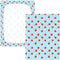 Cotton Crib Sheets for Boys or Girls Red Cherries Blue, Soft Jersey