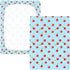 Cotton Crib Sheets for Boys or Girls Red Cherries Blue, Soft Jersey
