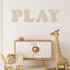 RattanView 12 Set Playroom Decor in Wooden Rattan Letters Playroom Sign Decor Boho Wall Signs Play Wooden Rattan