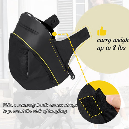 iNelihoo Backpack Clip-On Storage Bag Compatible with Doona Stroller & Carseat, Large Capacity Storage Space Diaper Bag