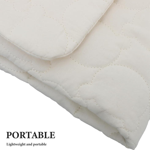 SHOWERORO Portable Foldable Changing Pad Waterproof Cotton Diaper Mat Travel Reusable Washable Changing Pad