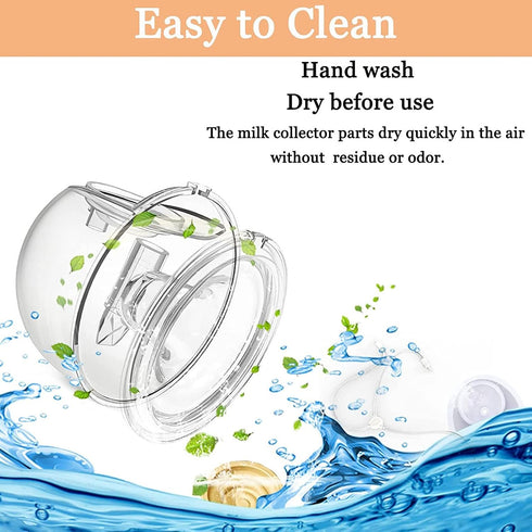 EABCHAML 240ml Wearable Breast Pump Cup, Hands Free Breast Milk Collector Cup, All in One Double Sided Silicone PP Milk