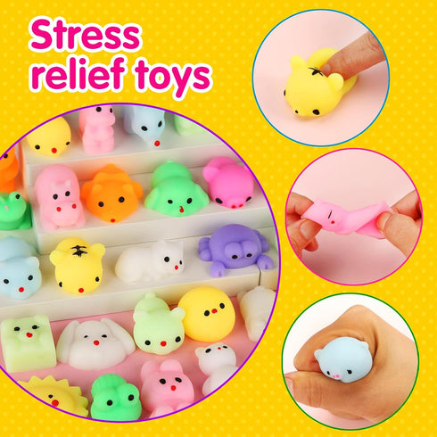 200 4-8 8-12 Pcs Mochi Squishy Toys, Kawaii Squishies Bulk Party Favors for Kids Boys Girls Toddlers Teens, Gifts