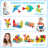134PCS Set,Magnetic 3D Anbalulu Magnetic Building Tiles, Large Magnet Building Blocks, STEM Stacking Toys, Magnets Toy