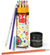 ARTEZA 24 Scented Pencils for Kids, Pre-Sharpened Triangular Shape Smelly Color Pencils