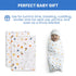 Delta Children 100% Cotton Flannel Baby Receiving Blankets for Girls and Boys – 30x30 Inches (Pack of 2), Space