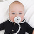 Ryan & Rose Judy Pacifier Clip - Silicone Holder in Grey