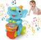Baby Elephant Musical Crawling Toy with Lights, Sounds, Blowing Ball, Infant Sensory