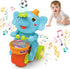 Baby Elephant Musical Crawling Toy with Lights, Sounds, Blowing Ball, Infant Sensory