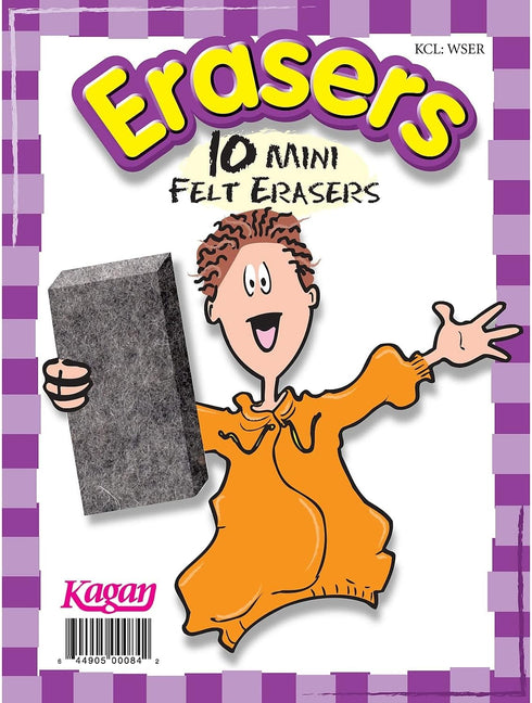 Mini Erasers, 10 Per Pack, 6 Packs