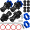 ShareGoo Metal +10mm Extended Wheel Hex Hub Adapter, Compatible with 1/10 Slash 2WD 4X4 RC Car (Blue)